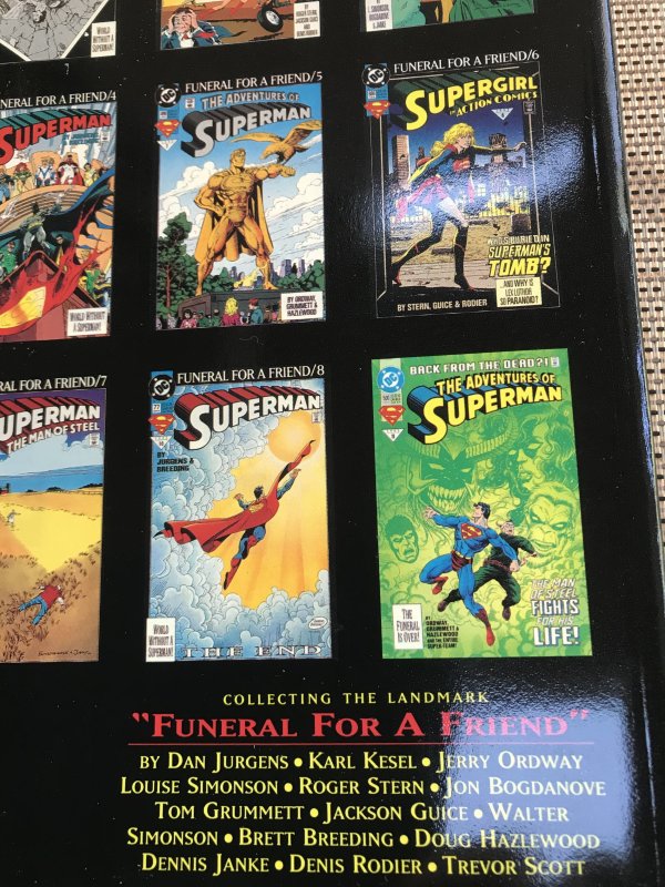 WORLD WITHOUT SUPERMAN TPB : DC 1993 1st print NM-; Funeral for a Friend story