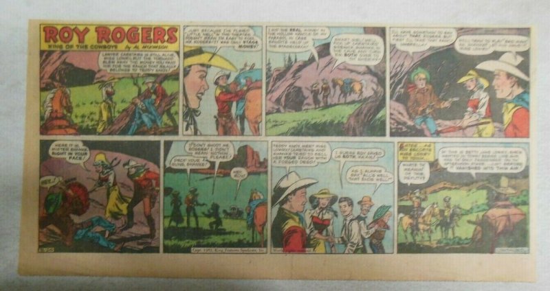 Roy Rogers Sunday Page by Al McKimson from 8/24/1952 Size 7.5 x 15 inches