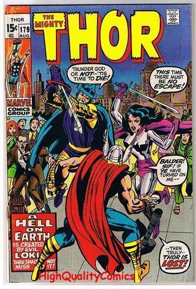 THOR #179, FN+, Jack Kirby, Loki, God, Stan Lee, 1966, (b), Thunder