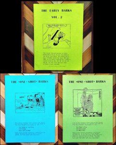 Set of 3 CARL BARKS Fanzines FN/VF (1970s) Early Barks #2 and One-Shots #1-2