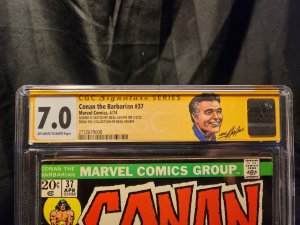 Conan the Barbarian #37 - Signed & Sketched Neal Adams (CGC 7.0) 1974