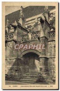 Old Postcard Caen Old Church of Saint Gilles