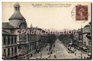 Postcard Old Nimes Boulevard Victor Hugo