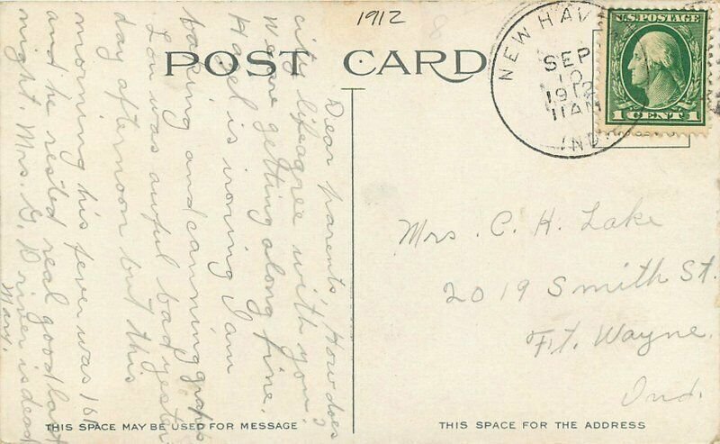 Fort Wayne Indiana Elk's Temple #65908 1912 Postcard 21-7517