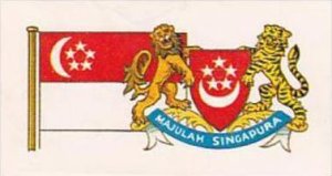 Brooke Bond Tea Trade Card Flags &  Emblems No 22 Singapore