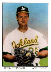 1990 Score Baseball Card Terry Steinbach Oakland Athletics sk10612