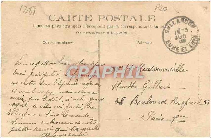 Postcard Old Gallardon (E and L) Tower