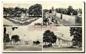 Old Postcard The City Hall The Welsh National Museum Cardiff