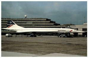 British Airways Concorde 102 Airplane Postcard at Cologne Bonn Germany 1985
