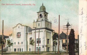 Jacksonville Florida FL~First Methodist Church~1910s Postcard