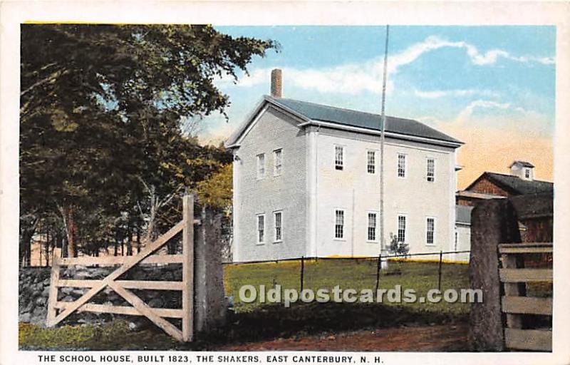 The School House Built 1823 Shakers East Canterbury, NH, USA Unused 