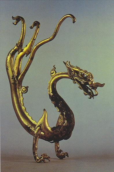 Chinese Relics Gold Coated Dragon Tang Dynasty Splendid China Kissimmee Florida