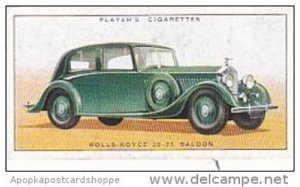 Player Cigarette Card Motor Cars No 37 Rolls Royce 20-25 Saloon