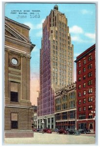 1963 Lincoln National Bank & Trust Company Tower Fort Wayne Indiana IN Postcard 