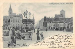 KARLSRUHE GERMANY~SCHLOSSPLATZ~J VELTEN PHOTO POSTCARD 1902 POSTMARK