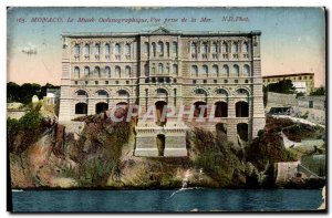 Postcard Old Monaco Museum Oceanographic taking Sea View