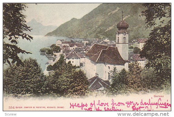 GERSAU (Schwyz), Switzerland, PU-1907; Partial Scene