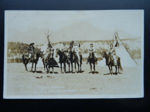 Canadian Trail Riders JASPER NATIONAL PARK c1920s RP Postcard C.N. Railways