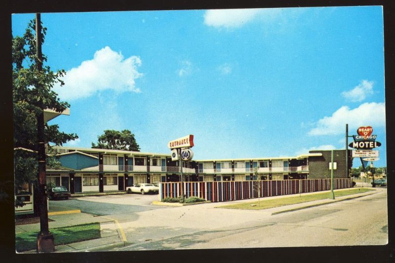 Nice Chicago, Illinois/IL Postcard, Heart O'Chicago Motel