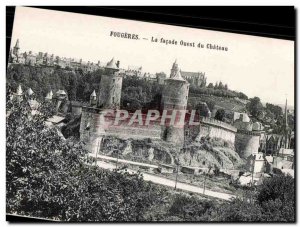 Old Postcard Fougeres The Facade Western Chateau