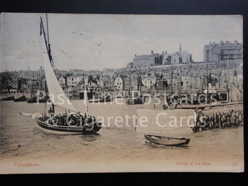 c1912 Kent: Folkestone, Arrival of The Boat