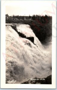 c1940s Kakabeka Falls, Ont RPPC Waterfall Ontario Camera Shop Port Arthur A187