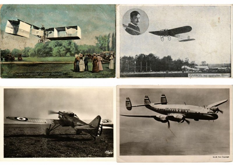 AIRCRAFT, AVIATION 48 Vintage Postcards Mostly Pre-1940 (L2759)