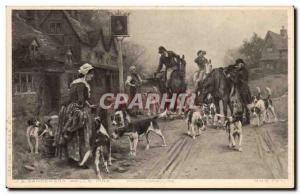 Postcard Old Sanderson Hunting Dog Hunting Dog