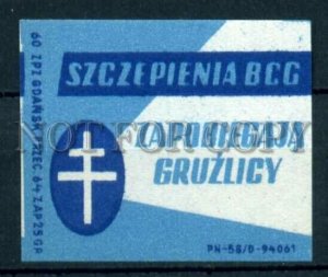 500624 POLAND Szczepienia BCC Vintage match label