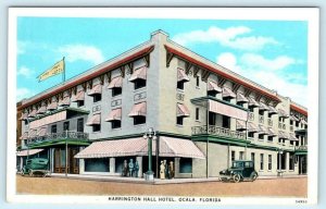 OCALA, Florida FL ~ Street Scene HARRINGTON HALL HOTEL ca 1920s Postcard