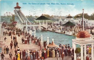 Postcard 1910 Colorado Denver Chutes Lakeside Park White City CO24-1545