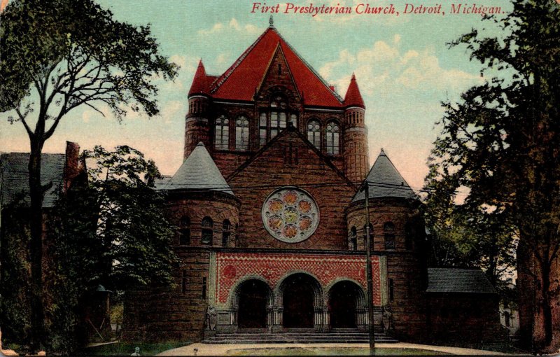 Michigan Detroit First Presbyterian Church 1909