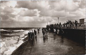 Germany Nordseebad Norderney Sturmflut Vintage RPPC  C170