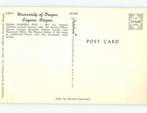 Unused Pre-1980 CAMPBELL HALL AT UNIVERSITY OF OREGON Eugene Oregon OR L6573