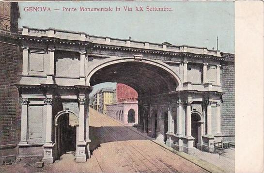 Italy Genova Ponte Monumentale in Via XX Settembre