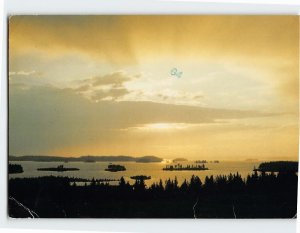 Postcard Lake Sunset Landscape Scenery