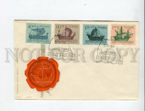 3162621 Polska POLAND 1963 Ships Sailboats 2 FDC Covers