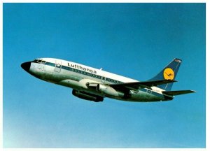 Lufthansa Boeing 737 City Jet Airplane Postcard