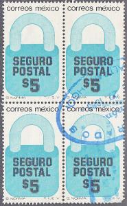 Mexico #G31 Used Block of Four