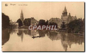 Old Postcard Bruges lake & # 39amour