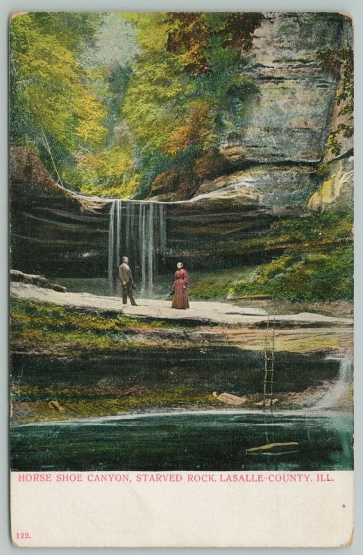 LaSalle County Illinois~Horse Shoe Canyon Starved Rock~c1910 Postcard