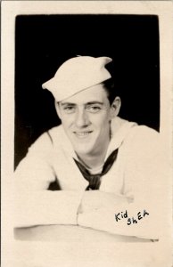 RPPC Cracker Jack Sailor Kid Shea Portrait Real Photo Postcard V15