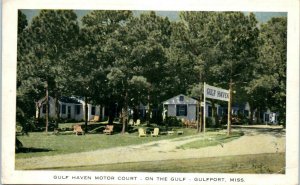 1940s Gulf Haven Motor Court Gulfport MS Postcard