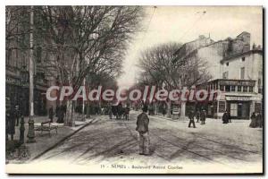 Postcard Old Nimes Boulevard Amiral Courbet