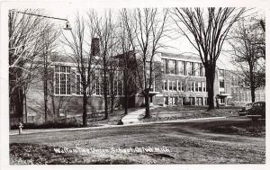 D22/ Olivet Michigan Mi Photo RPPC Postcard Walton Township Union School c40s