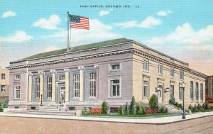 Vintage Postcard Post Office Postal Services Building Kokomo Indiana E. C. Kropp
