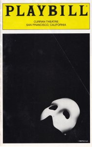 Phantom Of The Opera Playbill Curran San Fransisco Theatre Programme