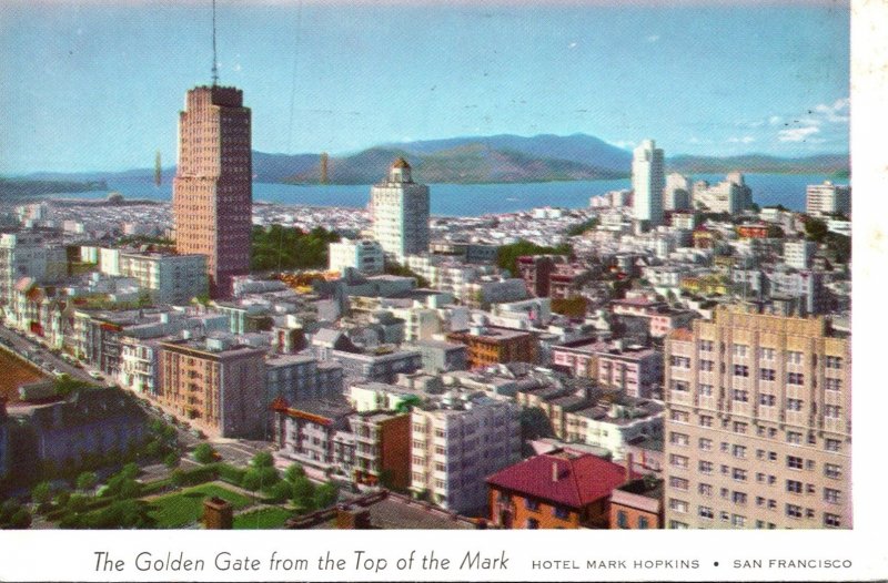 California San Francisco The Golden Gate From The Top Of The Mark 1958