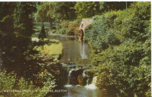 Derbyshire Postcard - Waterfall - Buxton - Ref 5426A