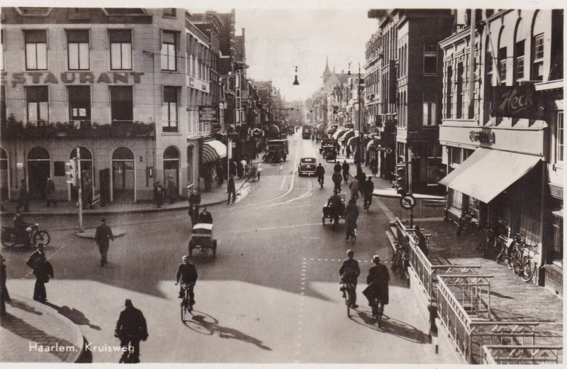 Netherlands Harleem Kruisweg Street Scene Real Photo